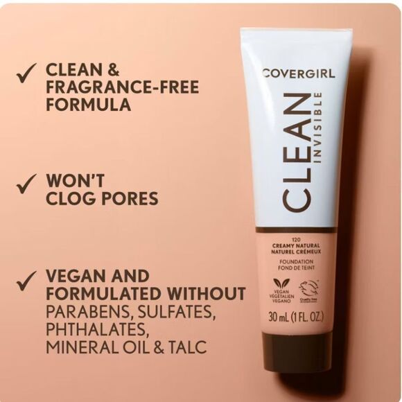 🦋 Covergirl Clean Invisible Foundation - Golden Natural New FullSz - Picture 4 of 7